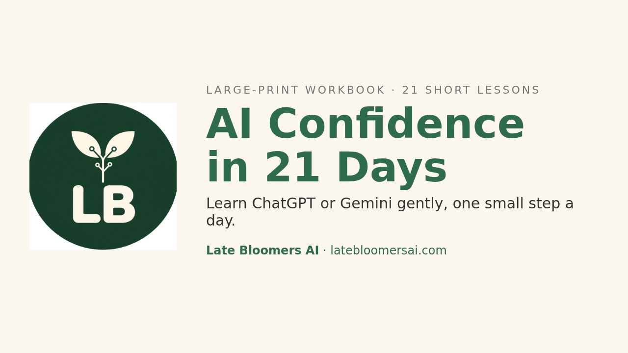 Cover of AI Confidence in 21 Days workbook